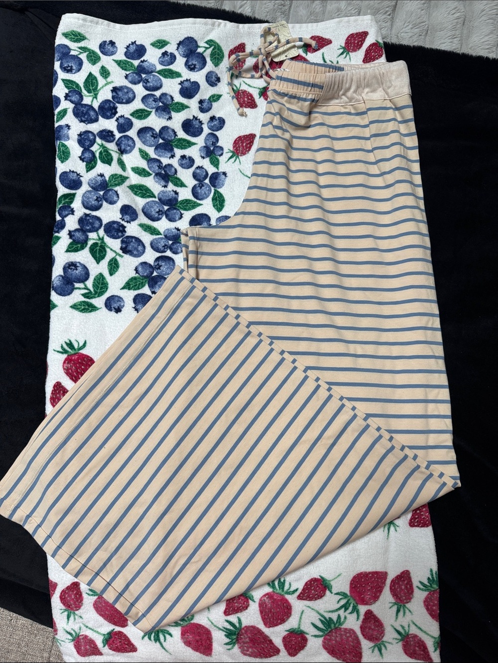 Free People out and about  Striped Lounge Pants (Beige/Blue combo)